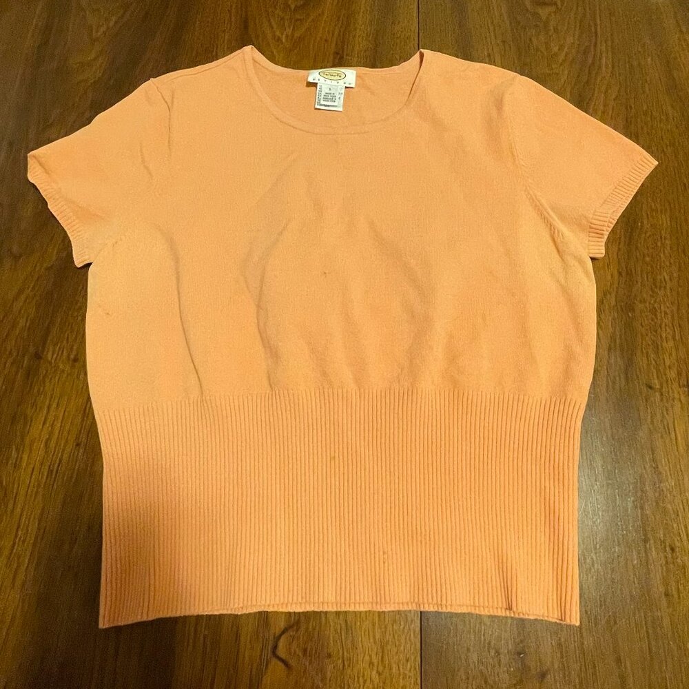 Peach knit top